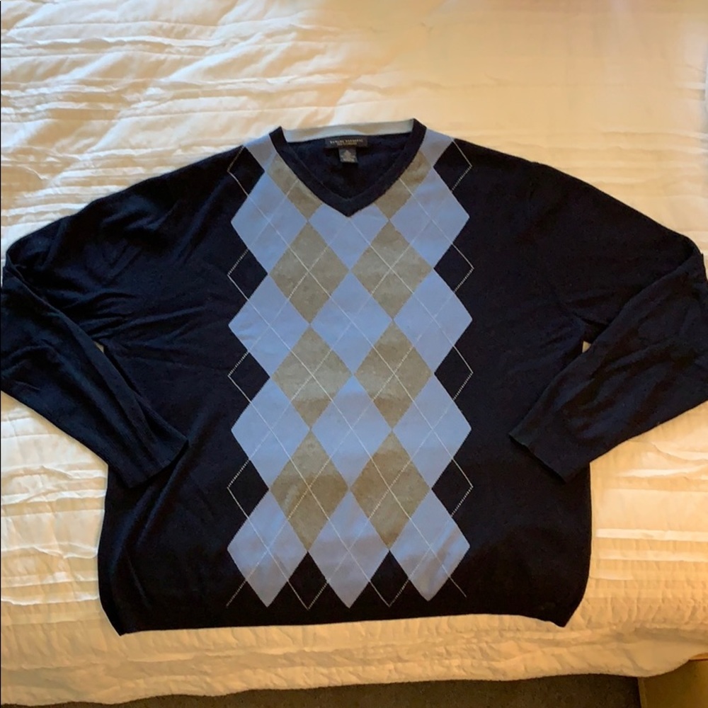 Banana Republic argyle light sweater, XL
